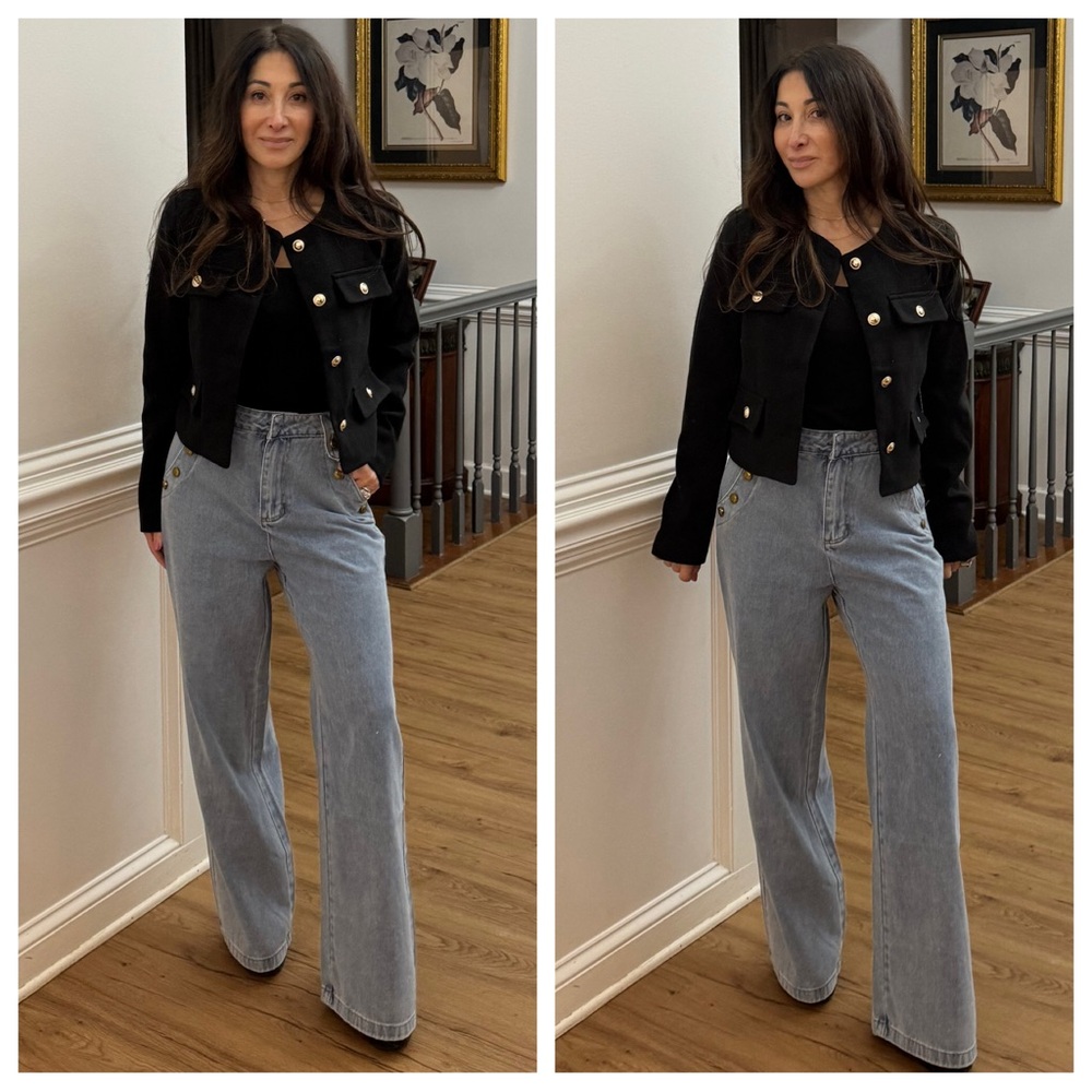 Chic wide leg Sailor style pants size small NWT